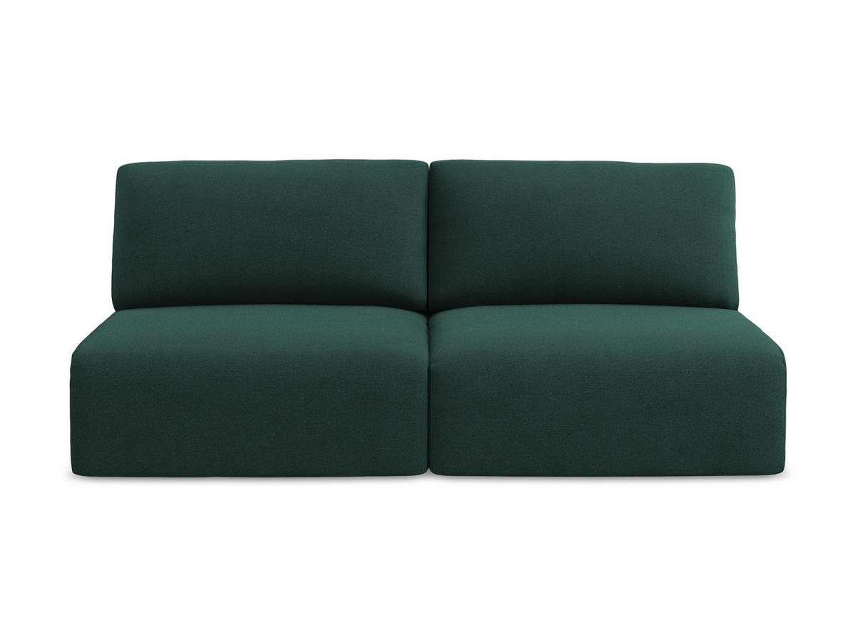 3-SITZER SOFA mit Schlaffunktion Strukturstoff Stoff Grün - Dunkelgrün/Schwarz, Kunststoff/Textil (216/79/102cm) - Makamii