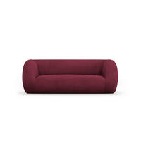 SOFA Essen aus Boucle burgundfarben 2 Sitzplätze - Bordeaux, Textil (95/86/210cm) - Cosmopolitan Design