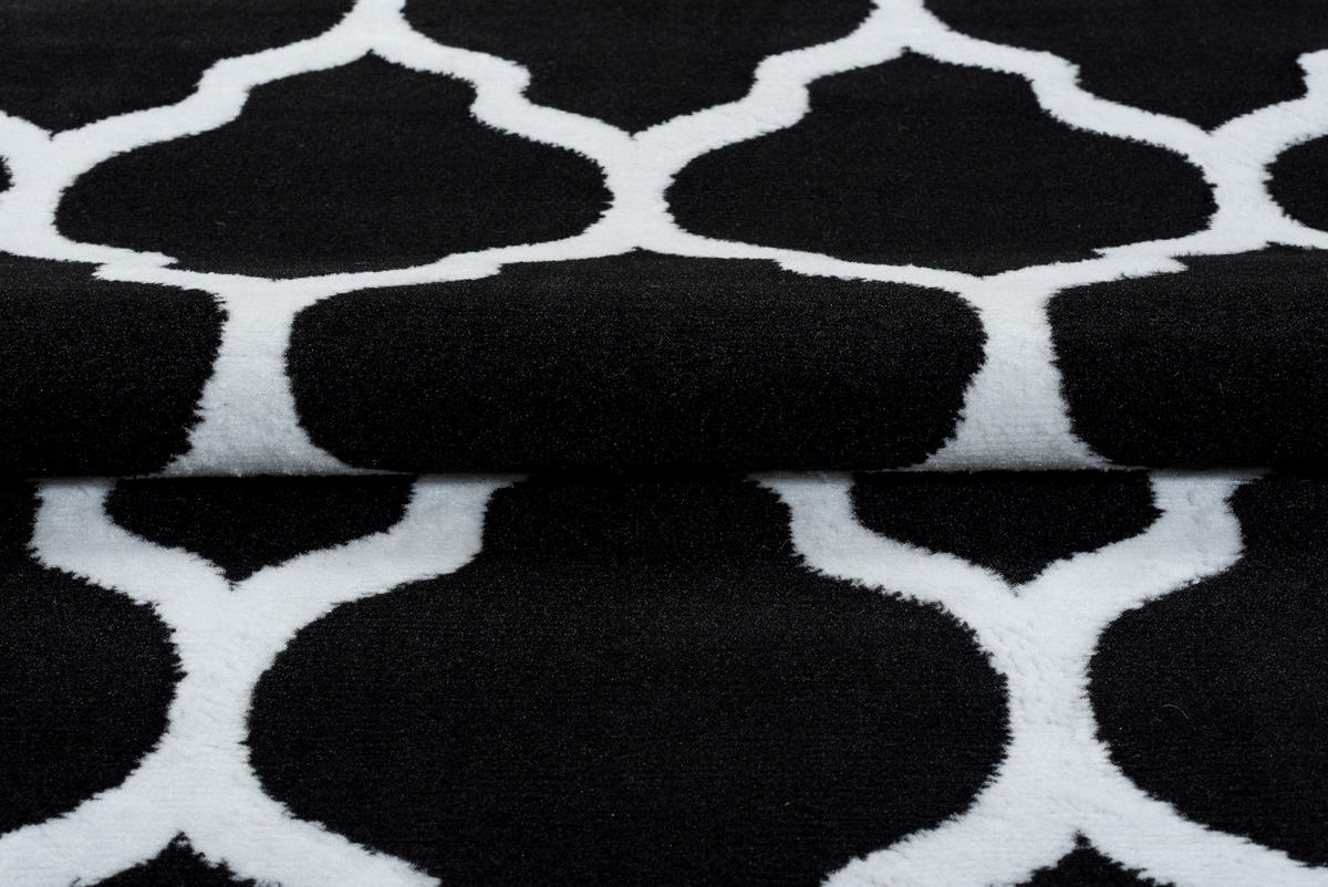 TEPPICH LUXURY Schwarz Marokkanisch Geometrisch 250/300 cm - Schwarz, Textil (250/300cm) - Tapiso