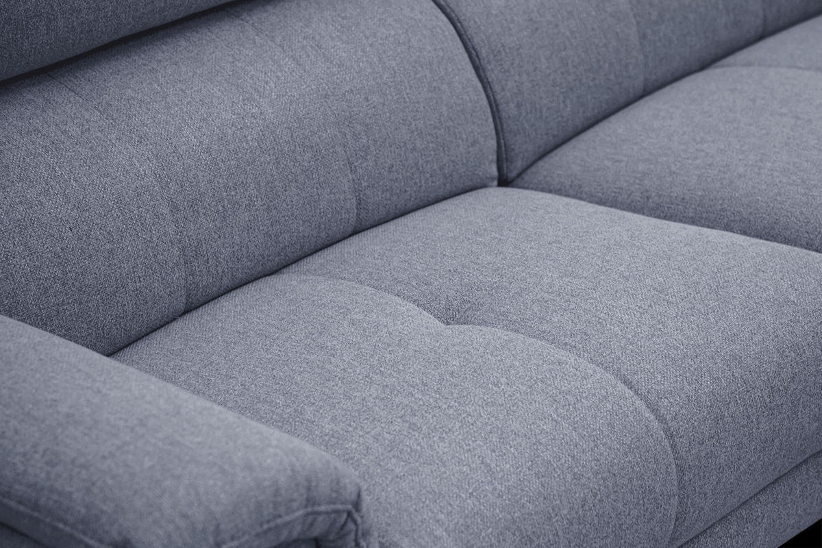 RELAXSOFA MATERA 3-Sitzer mit 2 Relaxfunktionen, hellblau - Schwarz/Hellblau, Holzwerkstoff/Textil (212/82/103cm) - Courtois Laville