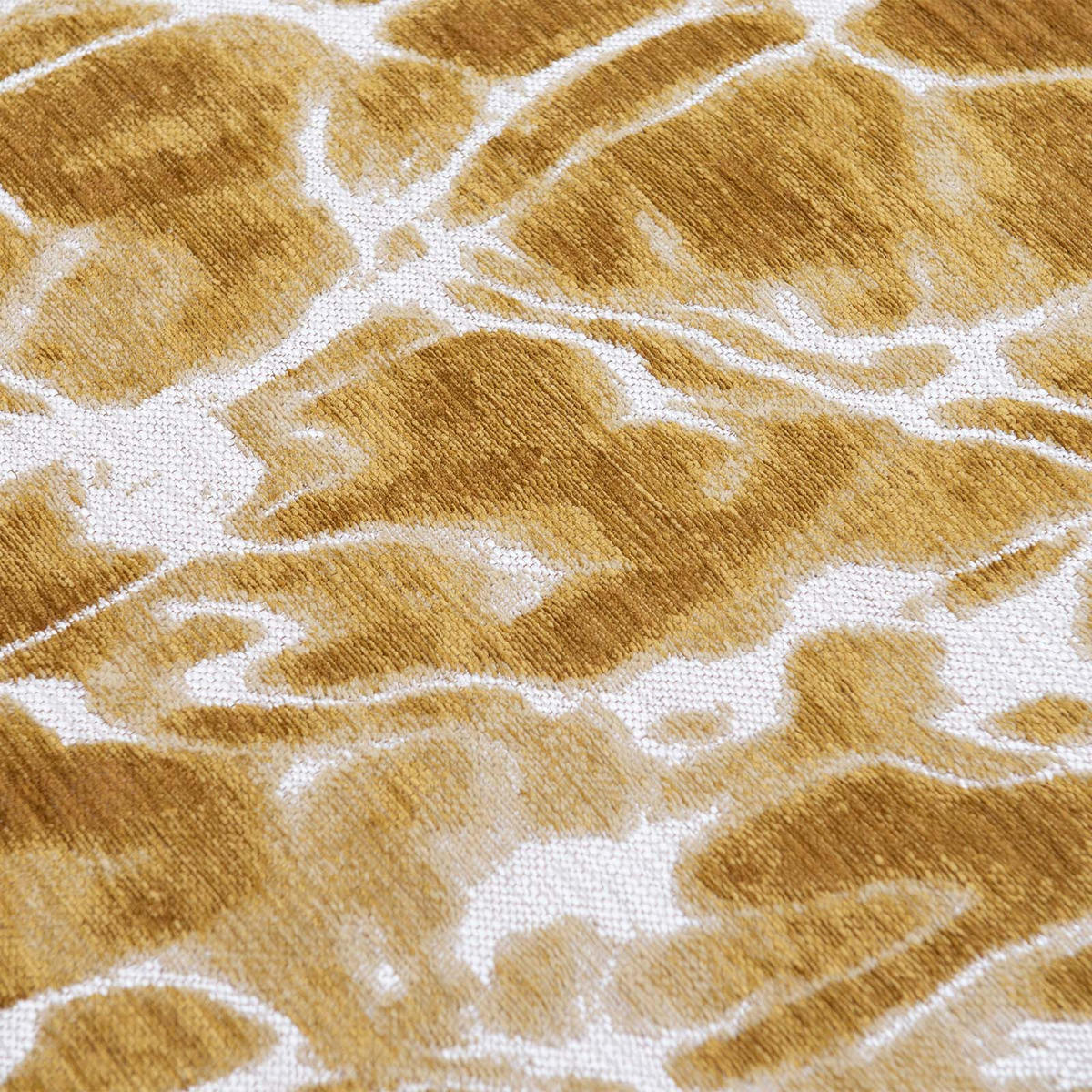 TEPPICH Saffron Meditation Swim 140/140 cm - Gelb, Kunststoff/Textil (140/140cm) - Louis De Poortere