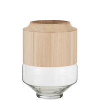 VASE WIPFELLICHT - Glas - Transparant - Ø 23 cm - Transparent, Glas (23/30.5cm) - J-Line