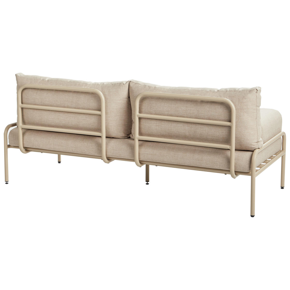 GARTENBANK 2-Sitzer Beige Solofra - Beige, Metall (190/78/77cm) - Beliani