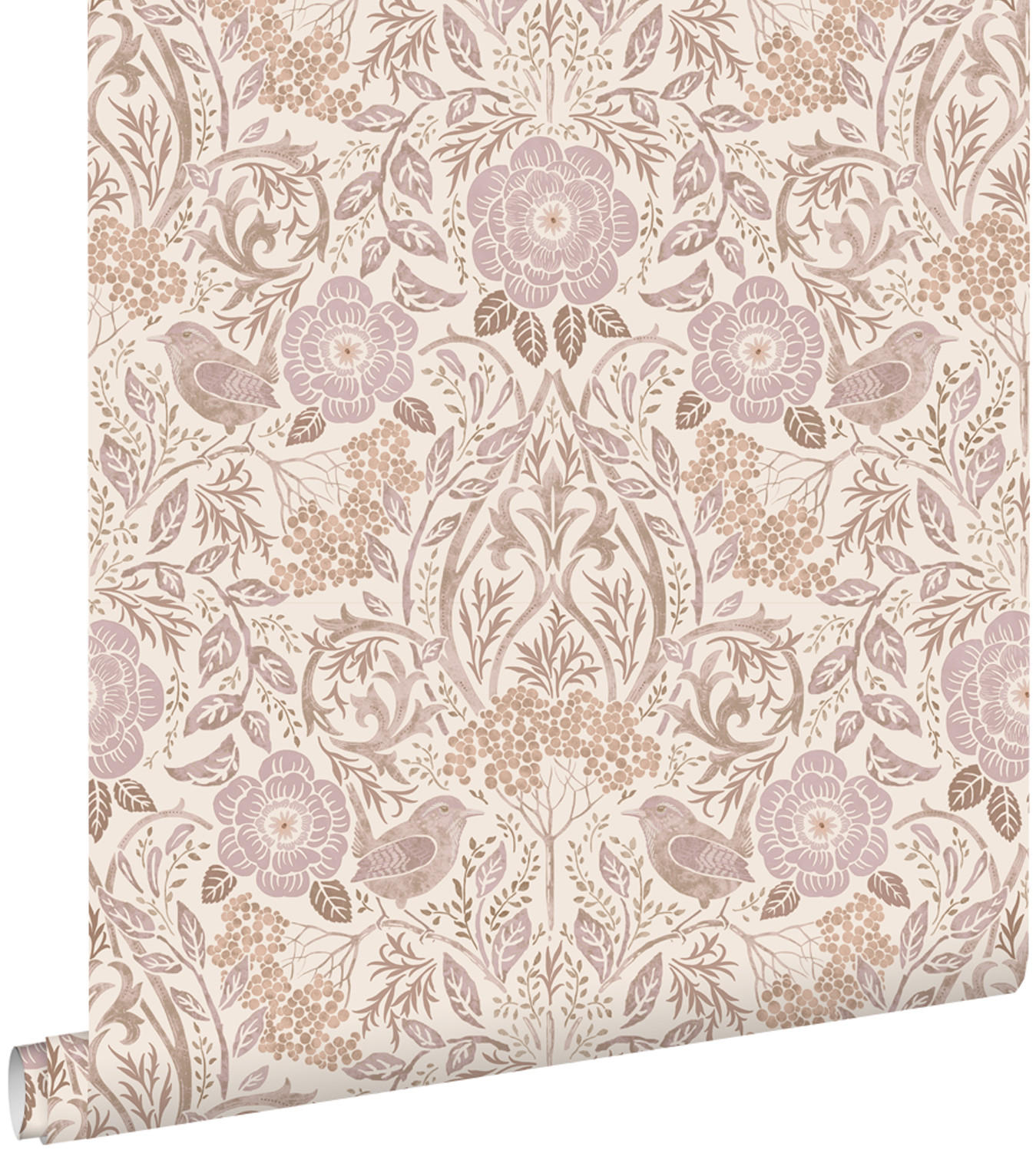 TAPETE Blumen und Vögel 53 cm x 10.05 m - Beige, Papier (53/1000cm) - ESTAhome