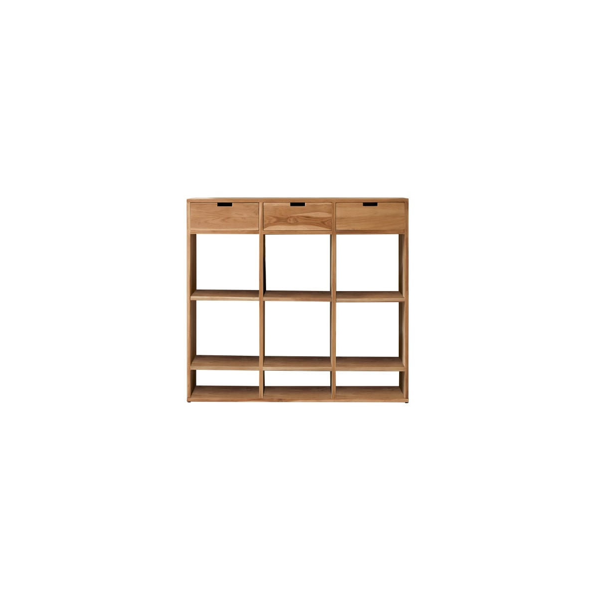 BÜCHERREGAL Miho Natur aus Teak - Naturfarben, Holz (120/110/40cm) - Tikamoon
