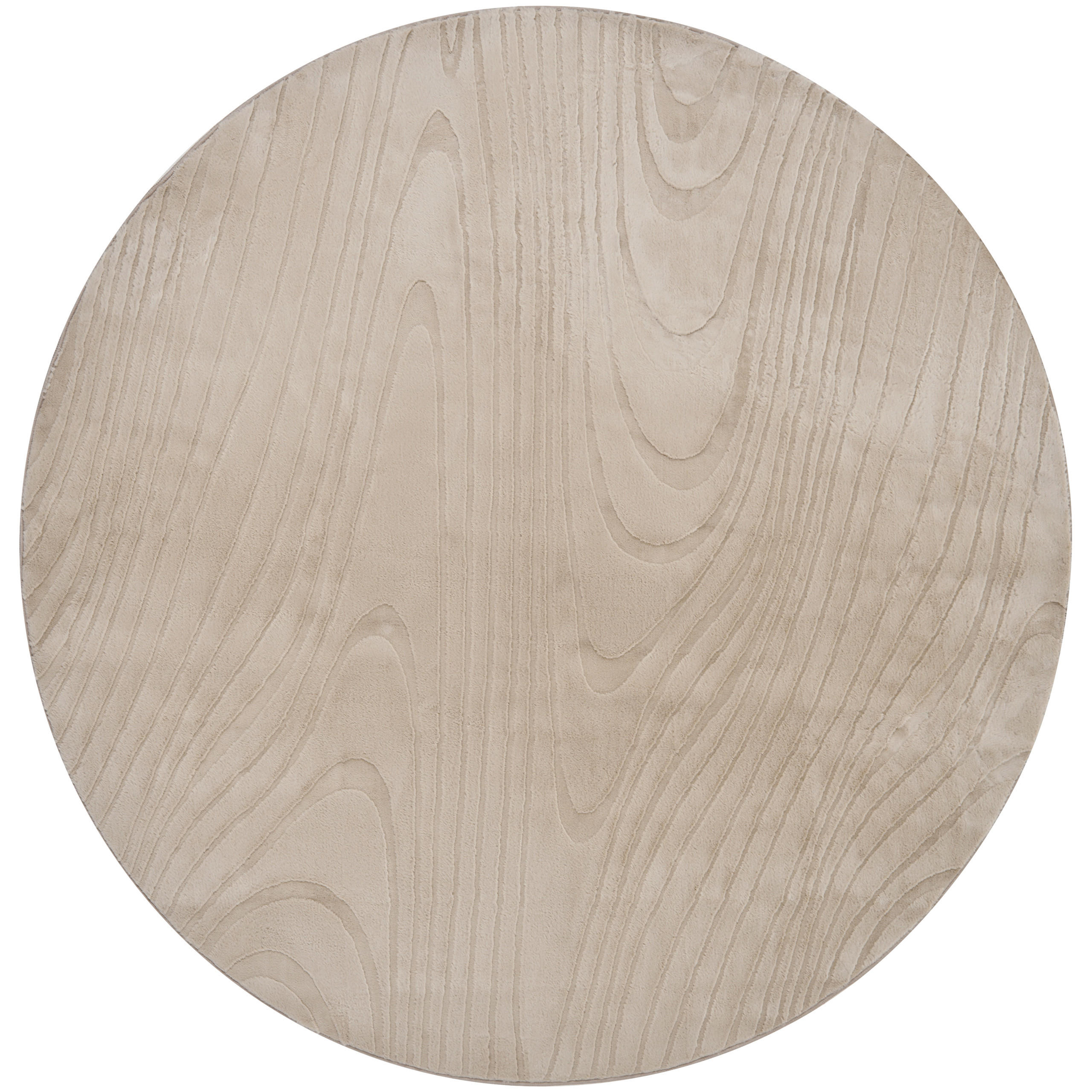 KUNSTFELLTEPPICH Beige 160 cm Ontake - Beige, Kunststoff (160/160cm) - Beliani