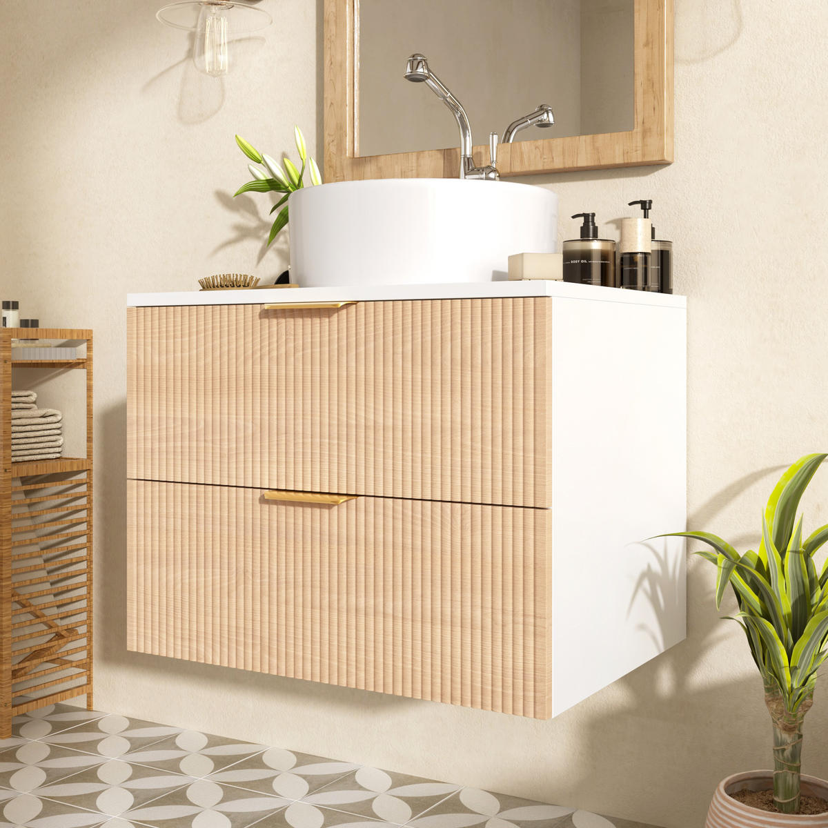 WASCHTISCH Naturfarben 60/45/60 cm - Naturfarben, Holz (60/60/45cm) - PANGIVO