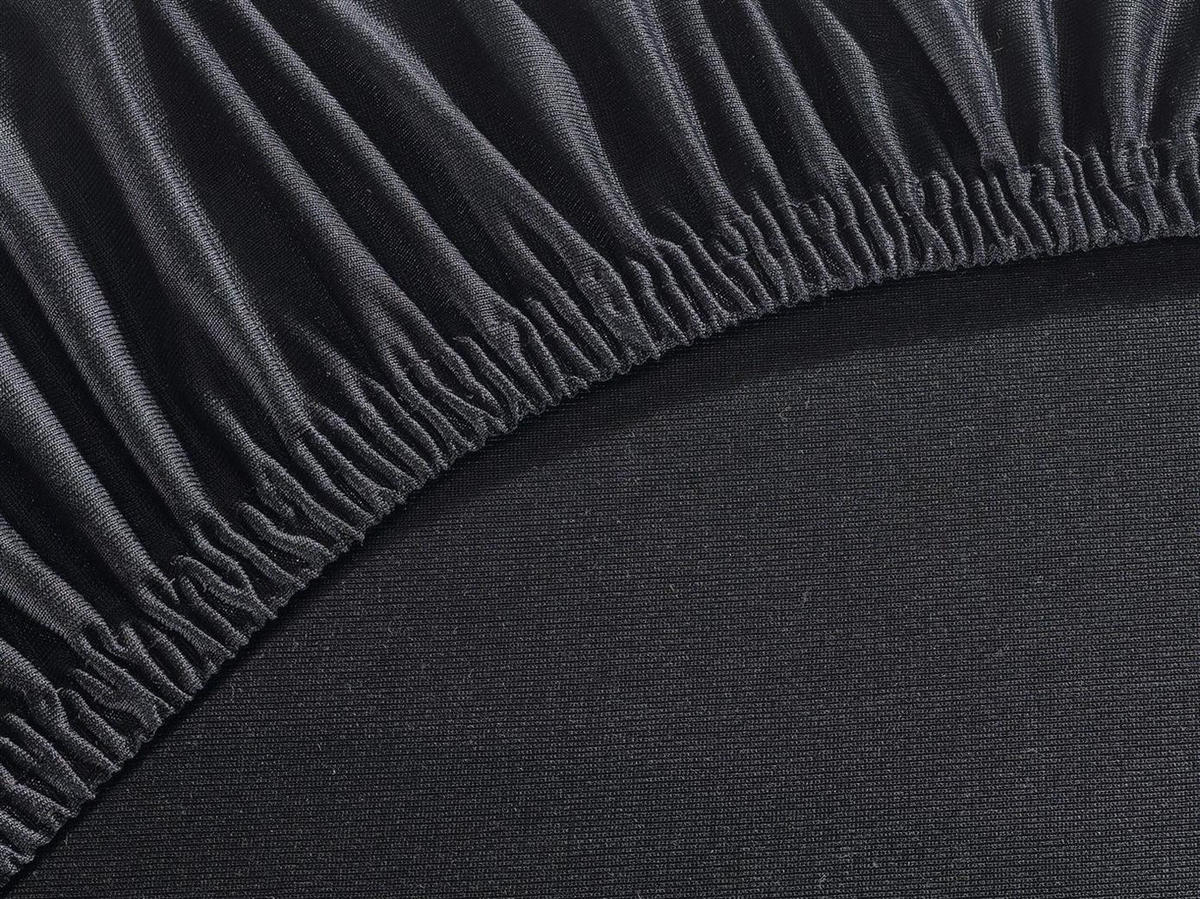 MIKROFASER-SPANNBETTLAKEN 90x200 Schwarz - Schwarz, Textil (90/200cm) - Carpe Sonno