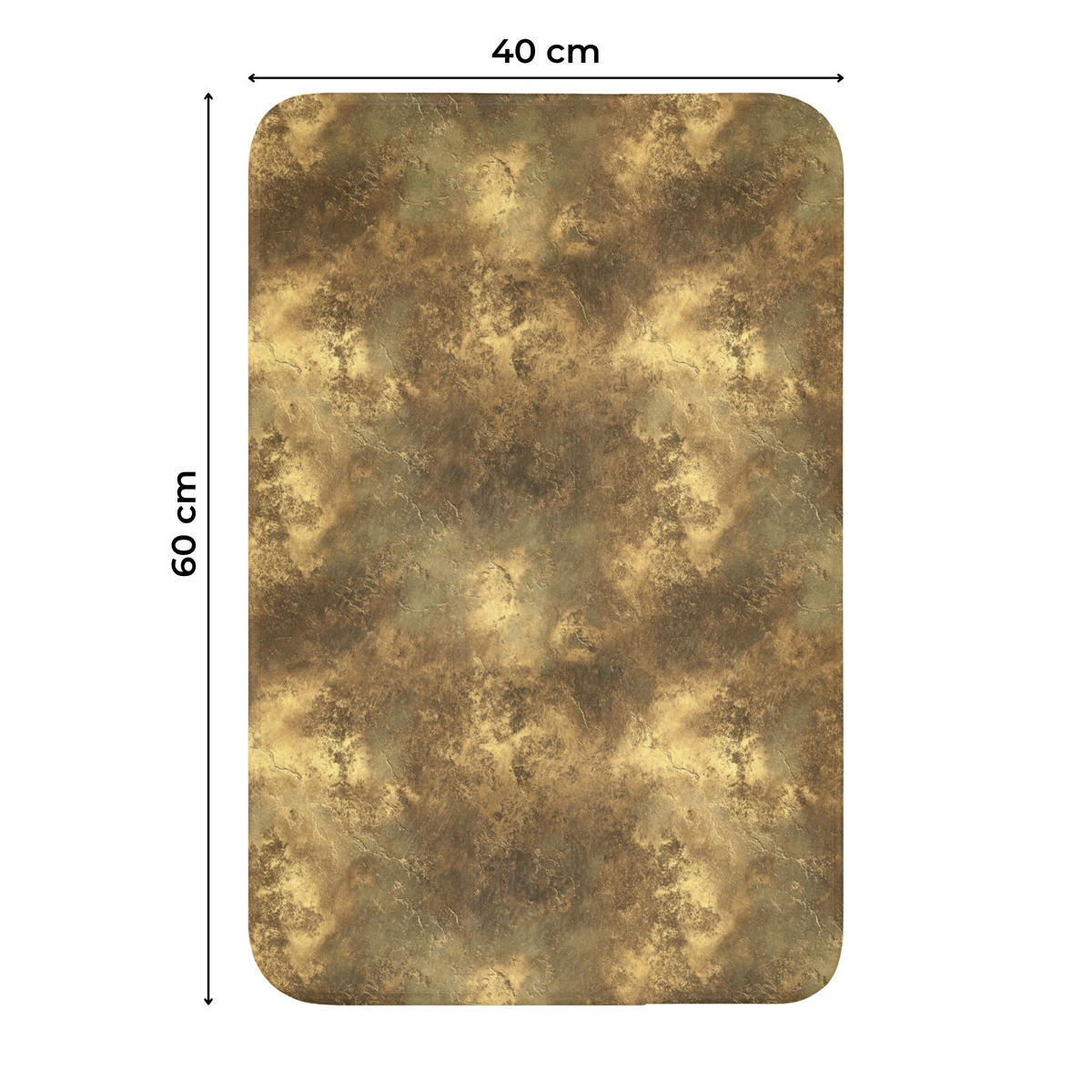 WC-VORLEGER Antik - Metallic-Look - Gold WC Teppich 40x60 cm - Goldfarben, Kunststoff/Textil (40/1cm) - OnlyWow