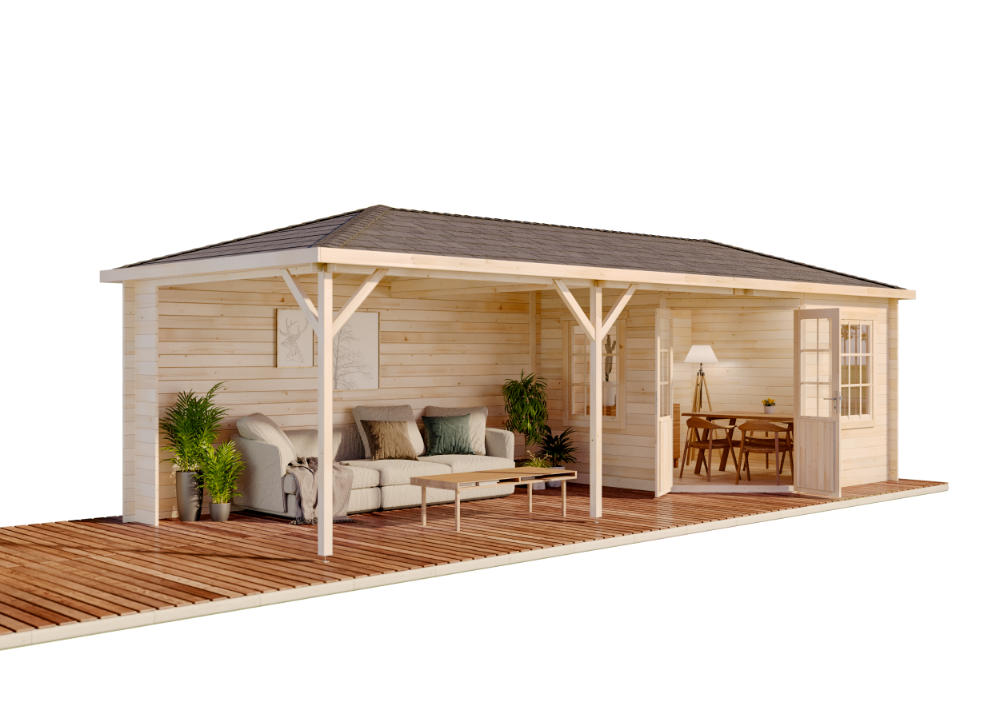 Alpholz Gartenhaus Pinien 814x284x321 cm