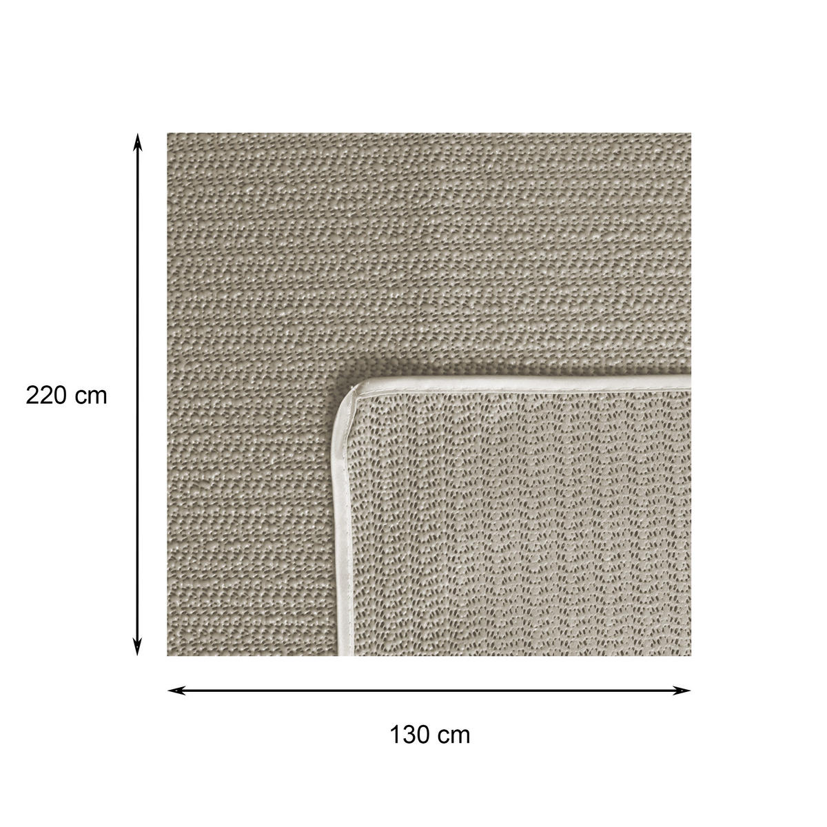 TISCHDECKE Outdoor rechteckig 130/220 cm Beige - Beige, Kunststoff (130/220cm) - TiborTex