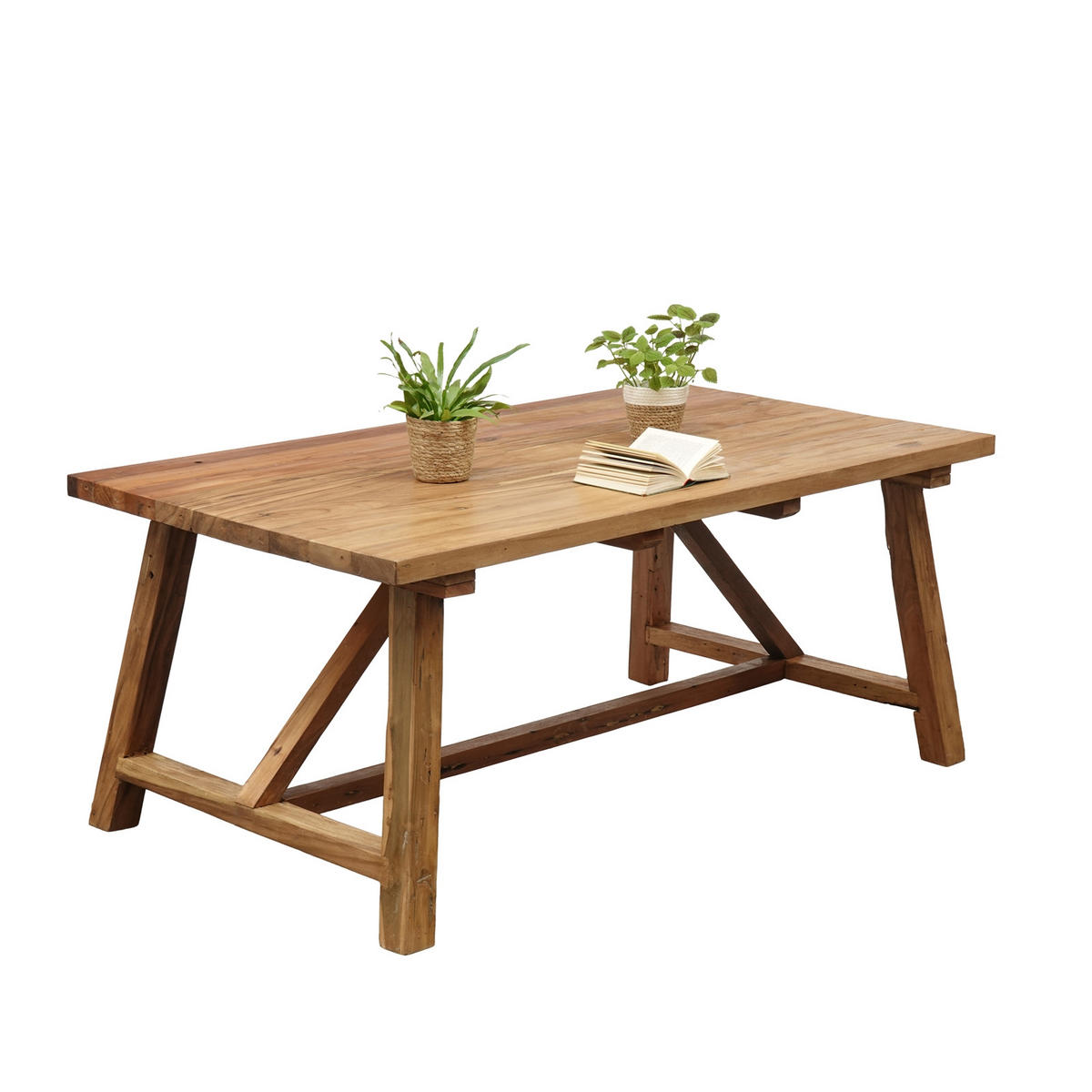 ESSTISCH Roca 180x100cm, Massivholz naturfarben - Naturfarben, Holz (100/180/74cm) - CREEDWOOD
