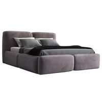 POLSTERBETT OLKE 160x200 Grau - Grau, Textil (160/200cm) - A&J MöbelLand
