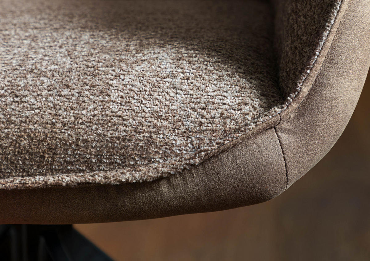 STUHL 100% Polyester 61 x 61 x 89 cm braun / braun POLSTERSTÜHLE #100 - Braun, Kunststoff (61/89/61cm) - Massivmoebel24