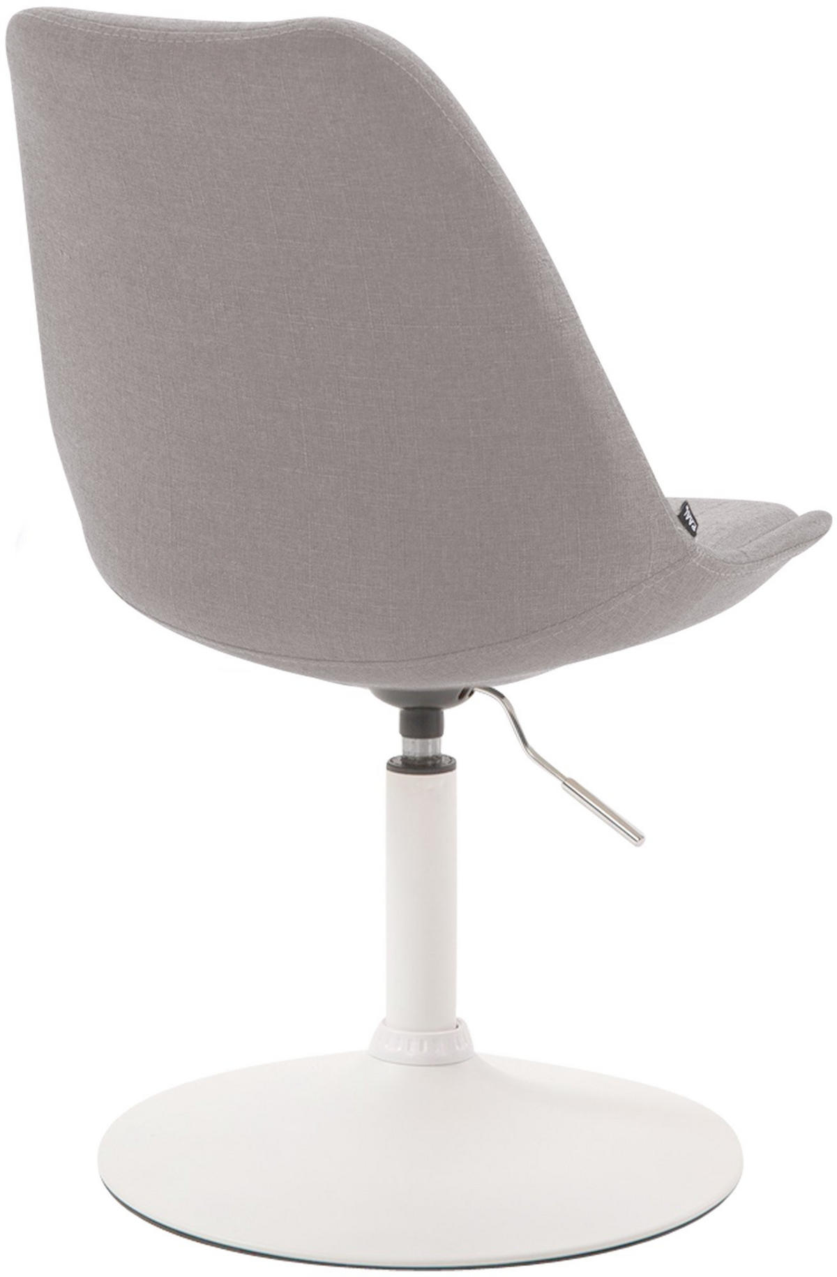 DREHSTUHL Stoff grau - Weiß/Grau, Textil/Metall (48/76/57cm) - CLP