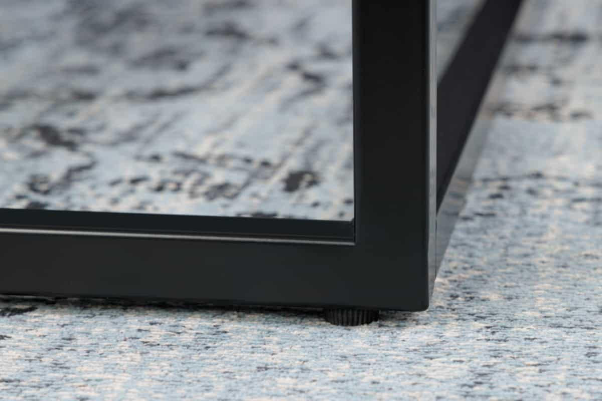 COUCHTISCH BOUTIQUE Marmor rechteckig Weiß 90cm - Schwarz/Weiß, Glas/Metall (60/90/45cm) - riess-ambiente
