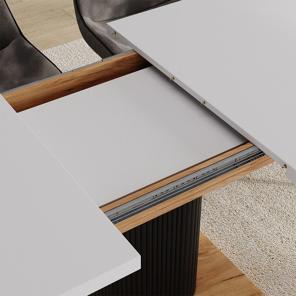 JÍDELNÍ STŮL Fenaro Bílý/zlatý dub - bílá/medově dubová, kompozitní dřevo (80/120/77.4cm) - Vicco