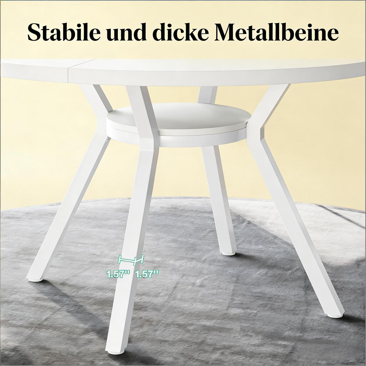 ESSTISCH Weiß 120/120/75 cm - Weiß, Holz (120/120/75cm) - PANGIVO