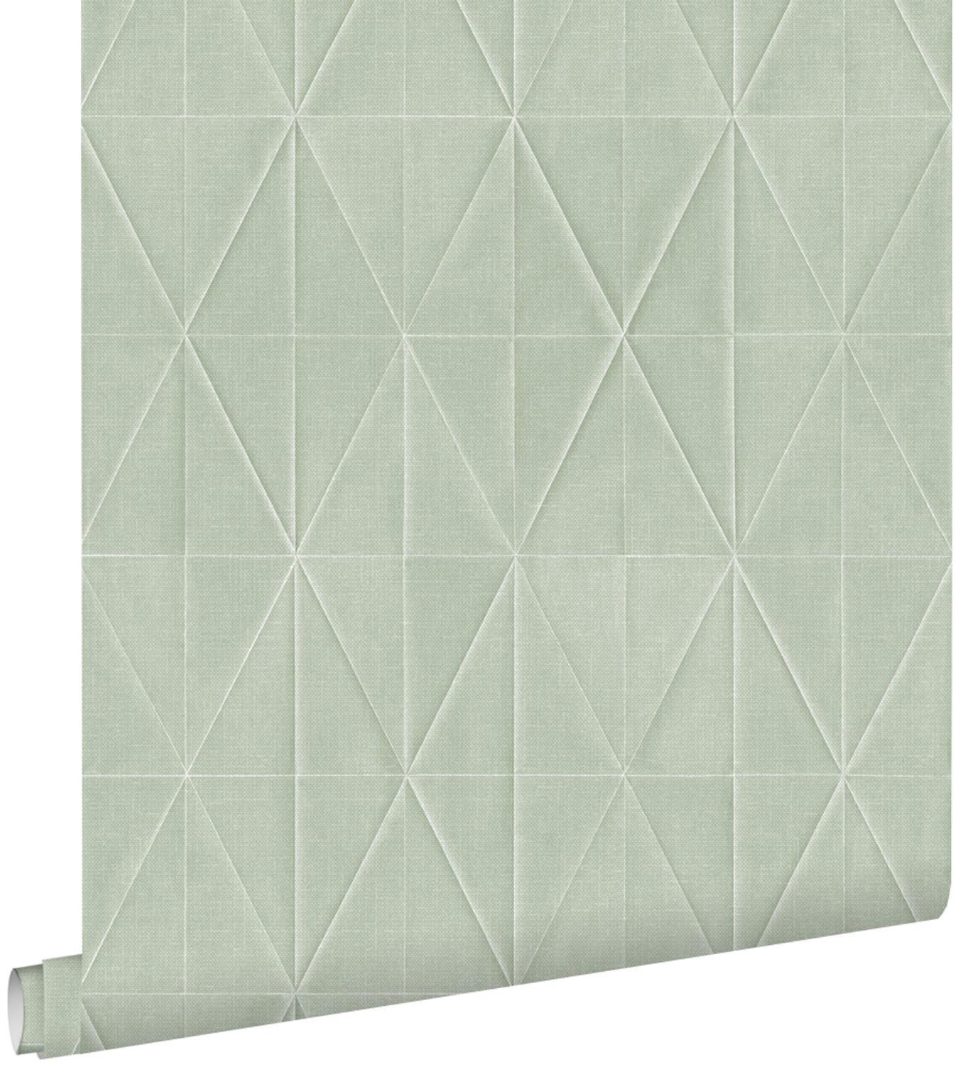 TAPETE Origami-Muster 53 cm x 10.05 m - Grün, Papier (53/1000cm) - ESTAhome