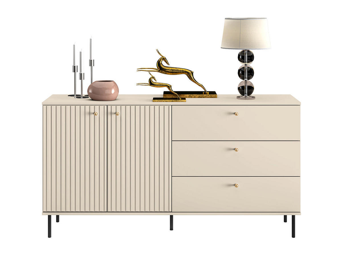 KOMMODE – 120 cm – Sophie – Kaschmir – KM-024 - Kaschmir, Holzwerkstoff (120/85/40cm) - hi-markt