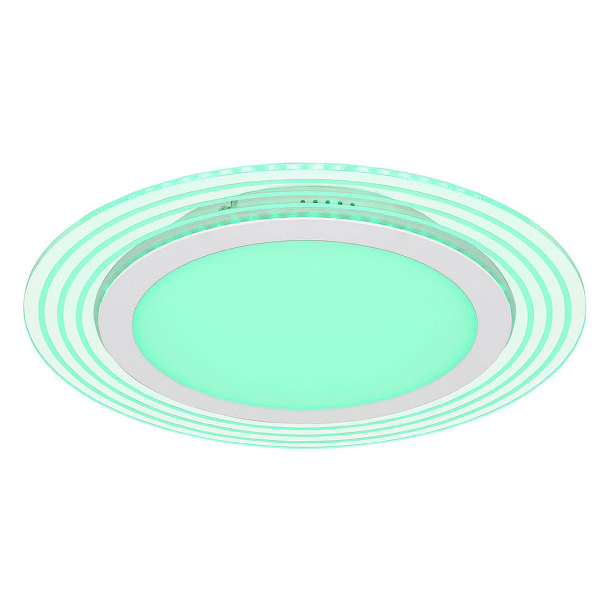 LED DECKENLEUCHTE Metall Weiß D 40 cm - Weiß, Metall (40/40/4.7cm) - Globo Lighting