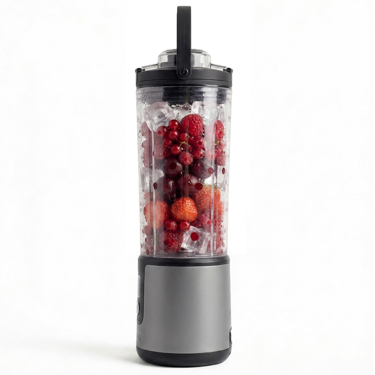 TRAGBARER kabelloser Mini-Mixer MOOTH9 in Dunkelgrau - Dunkelgrau, Metall (8.2/26.6/9.2cm) - HKoenig