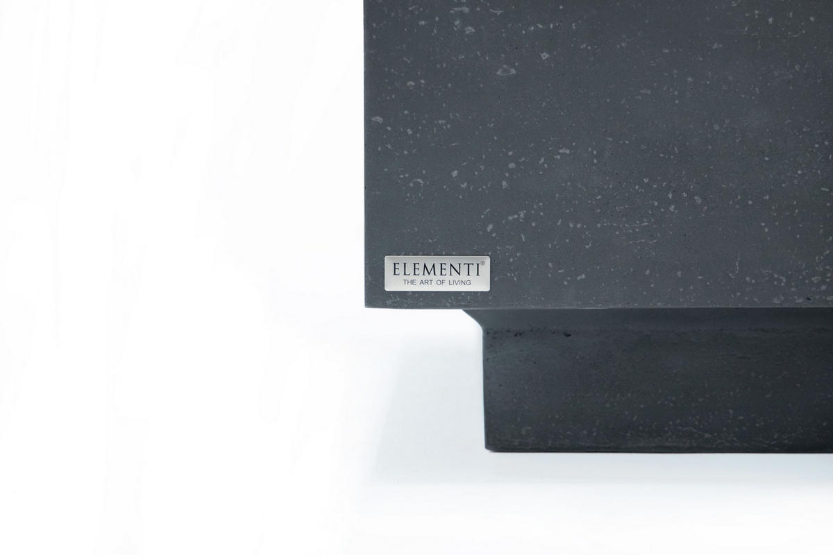 COUCHTISCH TEVERE aus GF-Beton Rechteck, Wetterbeständig, 153x77x36 cm - Dunkelgrau, Naturmaterialien (153/77/36cm) - Elementi