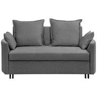 2-SITZER-SCHLAFSOFA Polsterbezug Grau Hovin - Grau, Textil (166/84/92cm) - Beliani