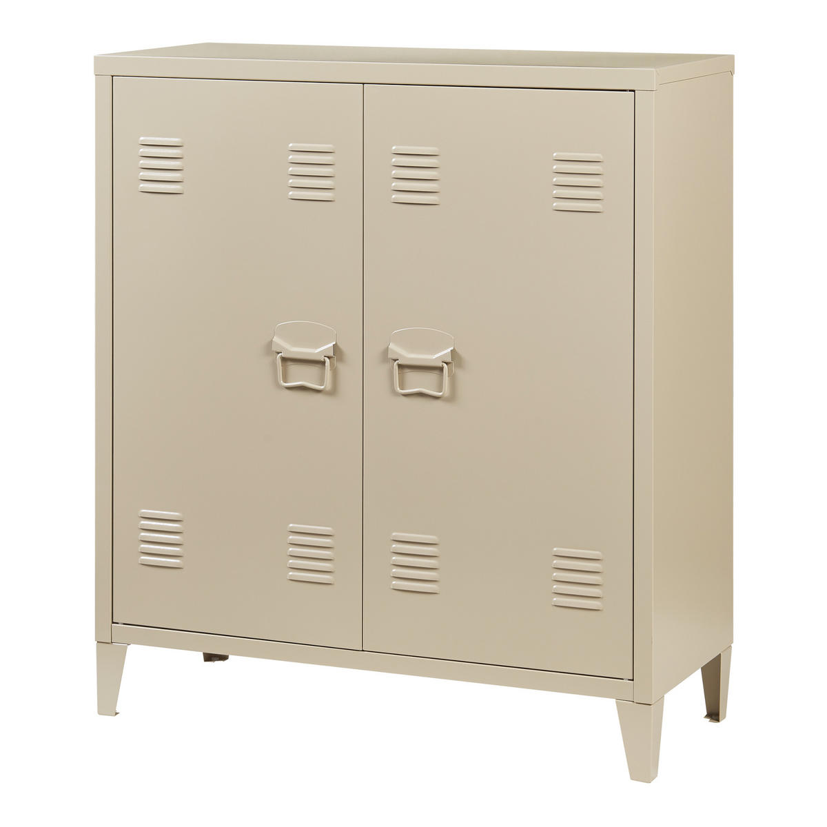 METALLSCHRANK Oripää - Braun, Metall (80/90/33cm) - [en.casa]