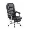CHEFSESSEL Lederlook schwarz - Chromfarben/Schwarz, Textil/Metall (68/118/64cm) - CLP