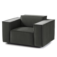 SESSEL - Schwarz/Grau, Kunststoff/Textil (120/70/96cm) - home24