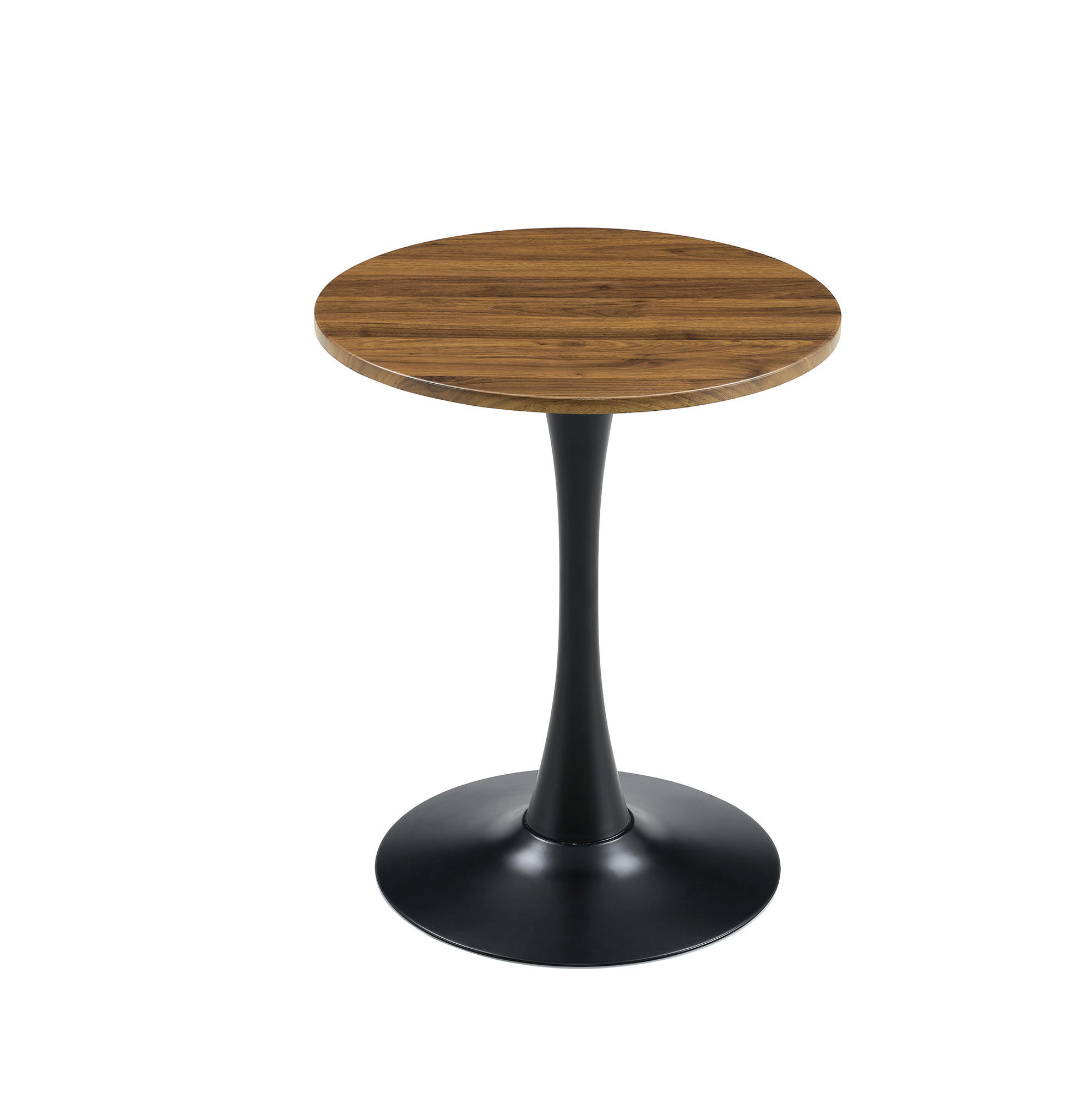BEISTELLTISCH 60/72 cm Schwarz/Walnuss aus MDF und Metall - Schwarz, Holzwerkstoff (60/60/72cm) - OKMYHOME