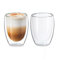 LATTE Macchiato Gläser - Transparent, Glas (9/11/9cm) - Relaxdays