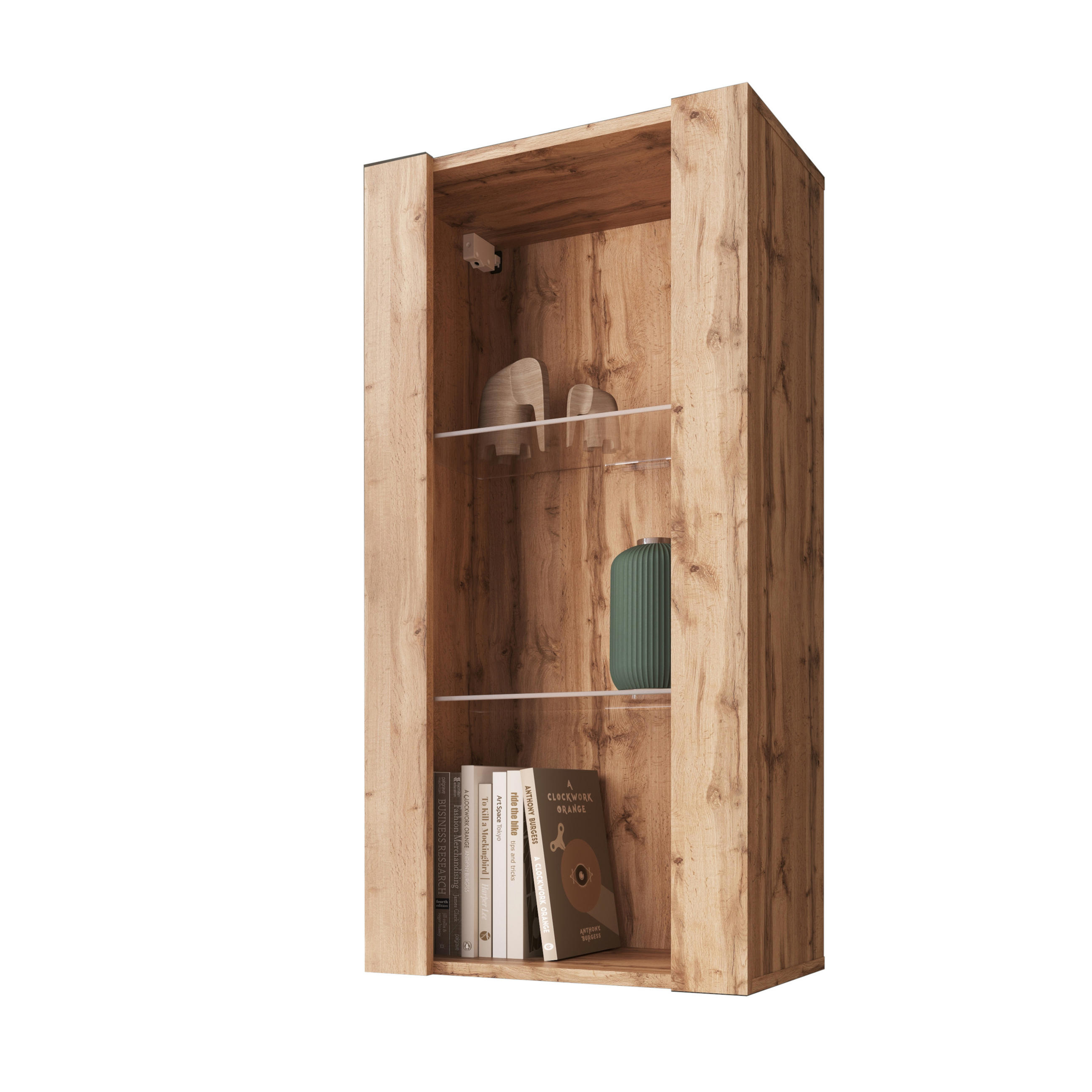 Komodee Hängevitrine Eiche Wotan, Eiche Wotan 50x100x29.5 cm
