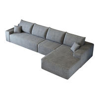 ECKSOFA DE-34857 3-Sitzer Chaiselongue rechts Grau - Grau, Textil (175/270cm) - ComfortXL