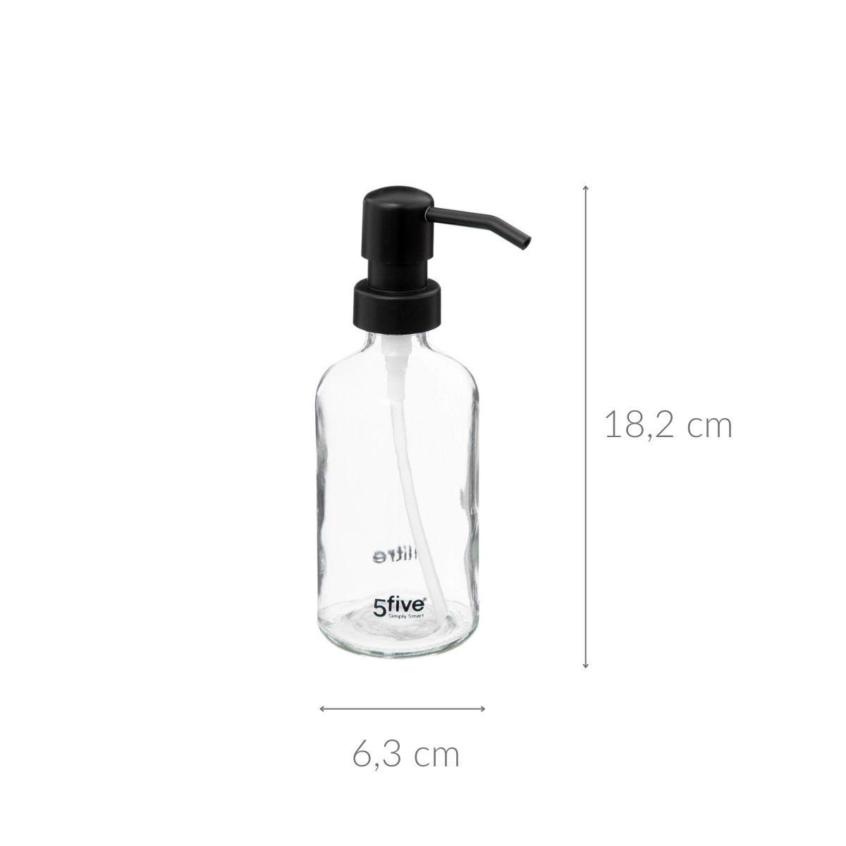 SEIFENSPENDER Glas 250 ml 8/0,2/18,2 cm - Transparent, Glas (0.2/18.2/8cm) - 5five Simply Smart