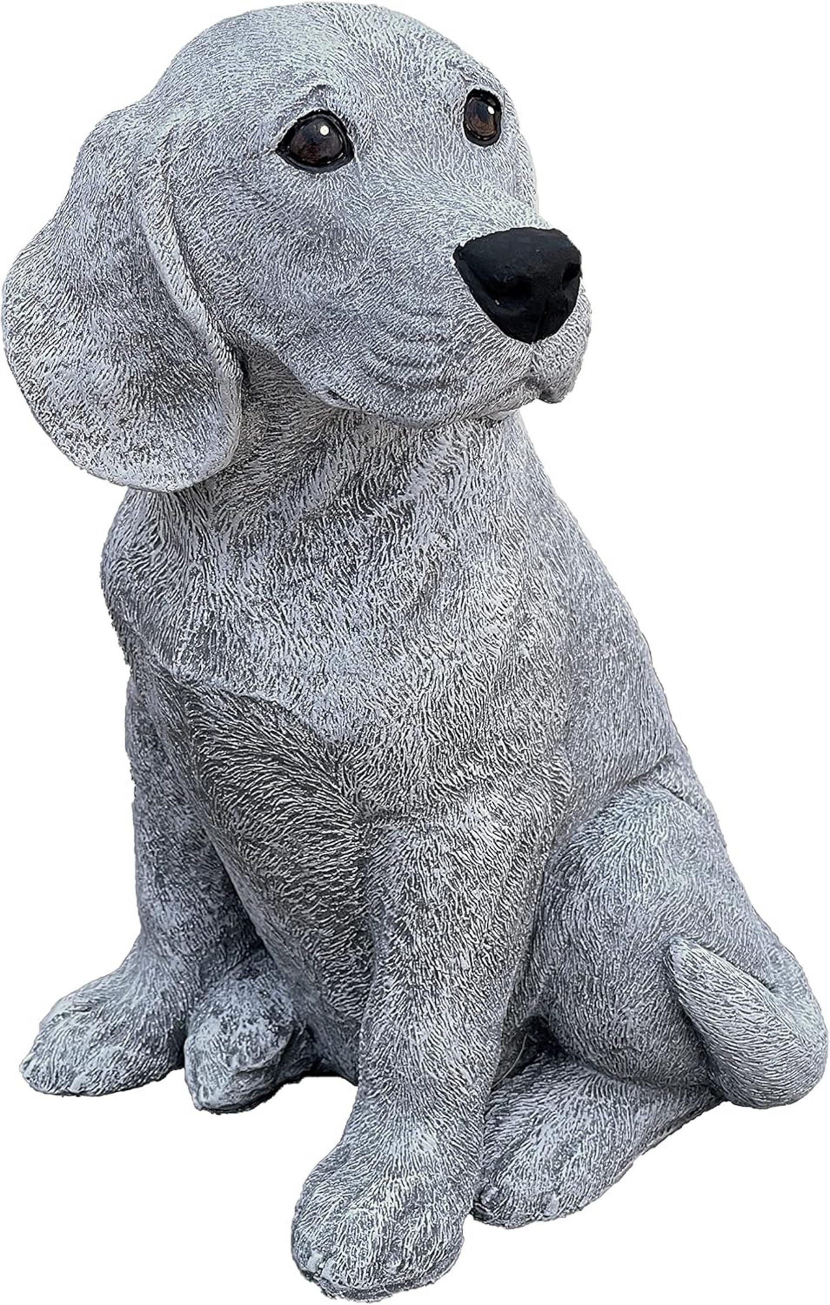 STEINFIGUR Beagle groß frostfest wetterfest Steinguss - Grau, Stein (22/36/20cm) - stoneandstyle