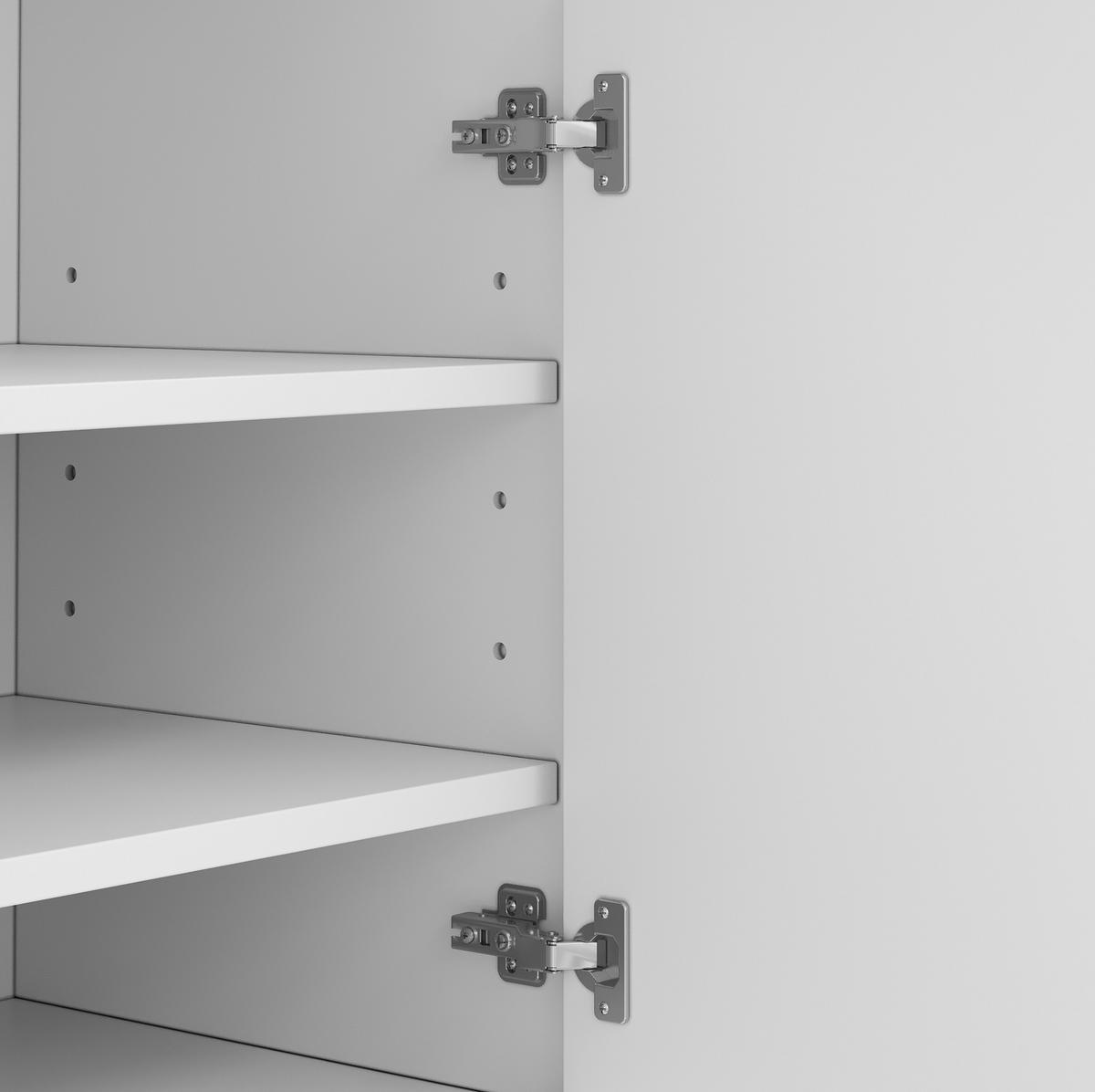 SCHUHSCHRANK aus Spanplatte 105x39,5x100,5cm in Weiß mit LED-Beleuchtung - Weiß, Holzwerkstoff (105/100.5/39.5cm) - Modfu