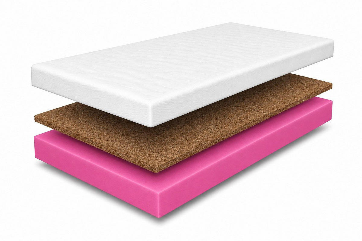 MARPUR TOP5 Kokos Topper 160x200 cm H4, 5 cm, Weiß - Weiß, Textil (160/200cm) - Marpur