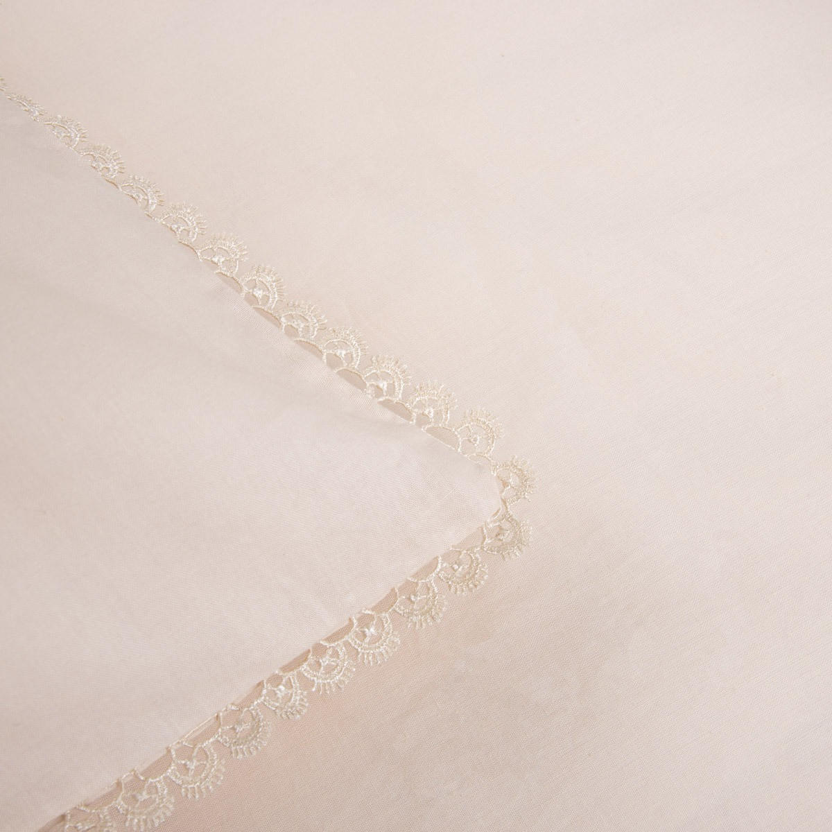 BETTWÄSCHE Nerinia beige mit Spitze 160/200 cm - Beige, Textil (160/200cm) - Homla