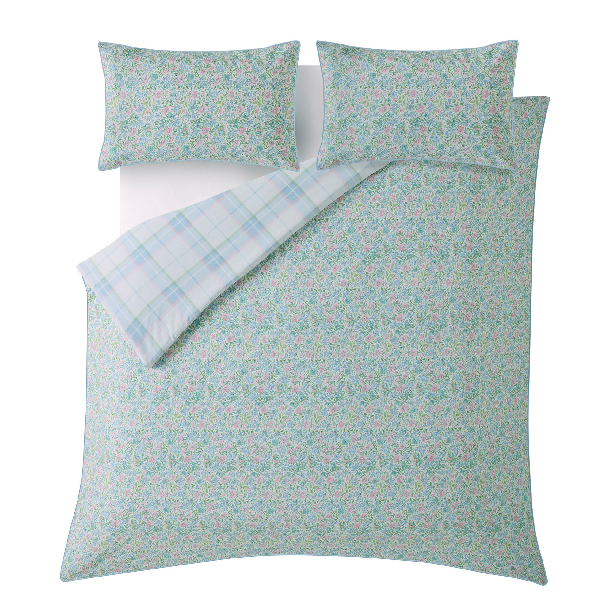 BETTWÄSCHE Sherston Powder 200x200cm - Blau, Textil (200/200cm) - Graham & Brown