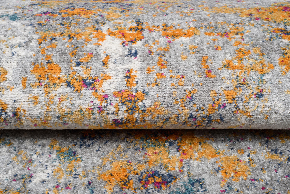 TEPPICHLÄUFER LAZUR Weiß Dunkelblau 100/1100 cm - Multicolor, Textil (100/1100cm) - Tapiso