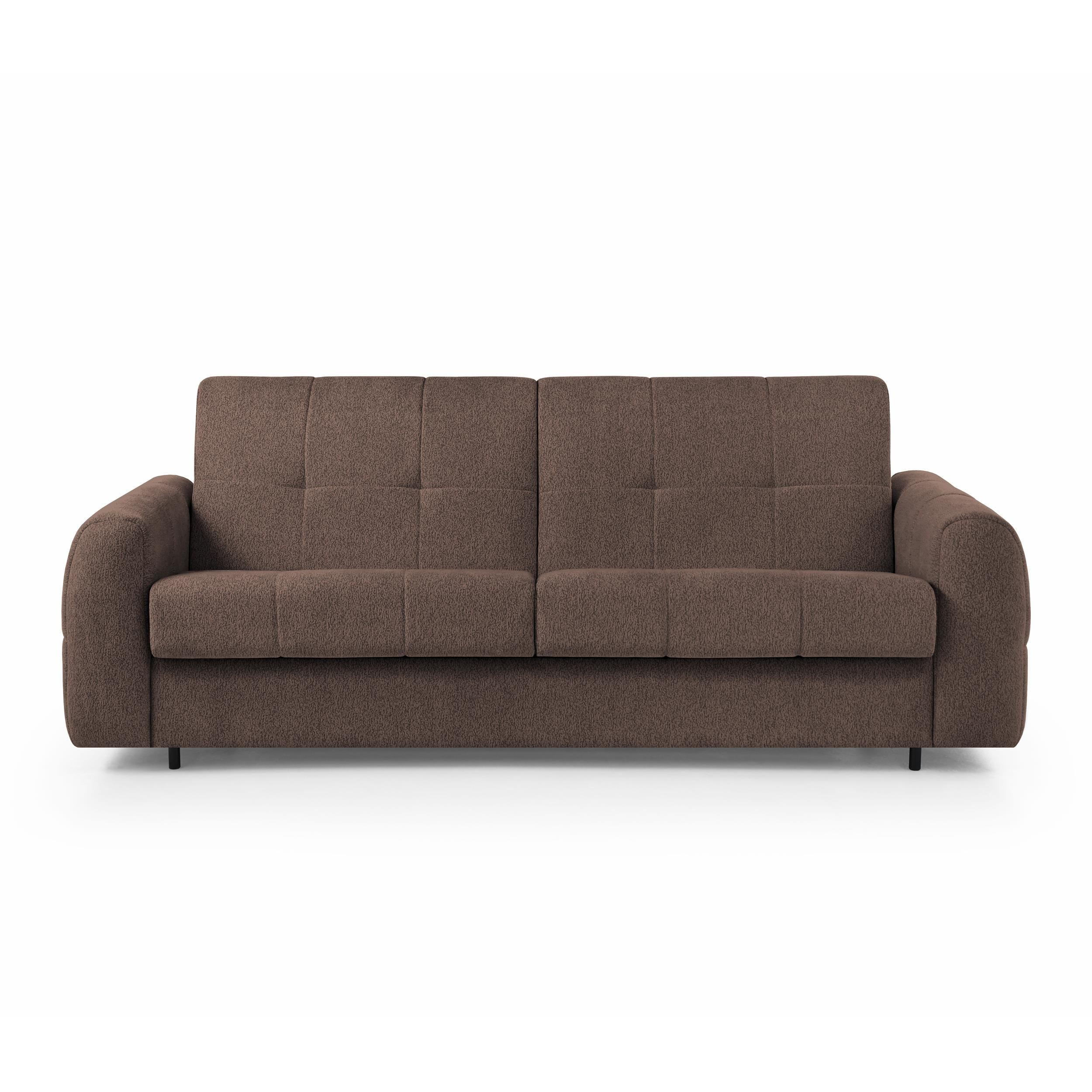 SCHLAFSOFA Pireus mit italienischem Gestell, 160x200, Braun - Schwarz/Braun, Textil (230/90/100cm) - Beautysofa