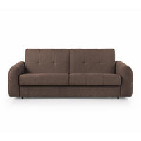 SCHLAFSOFA Pireus mit italienischem Gestell, 180x200, Braun - Schwarz/Braun, Textil (250/90/100cm) - Beautysofa