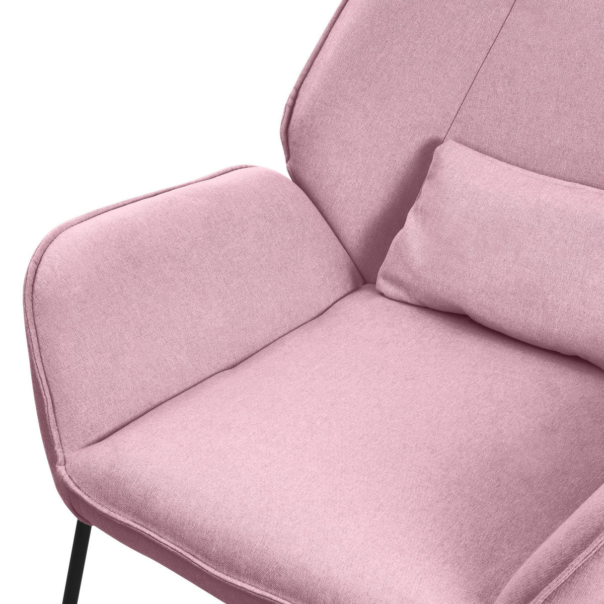 RELAXSESSEL Leinen Rosa - Pink, Metall (77/85/75cm) - ML-DESIGN