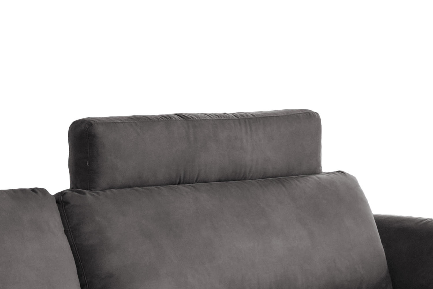 KOPFSTÜTZE MALTA Anthrazit Webstoff - Anthrazit, Textil (100/23/15cm) - KAWOLA
