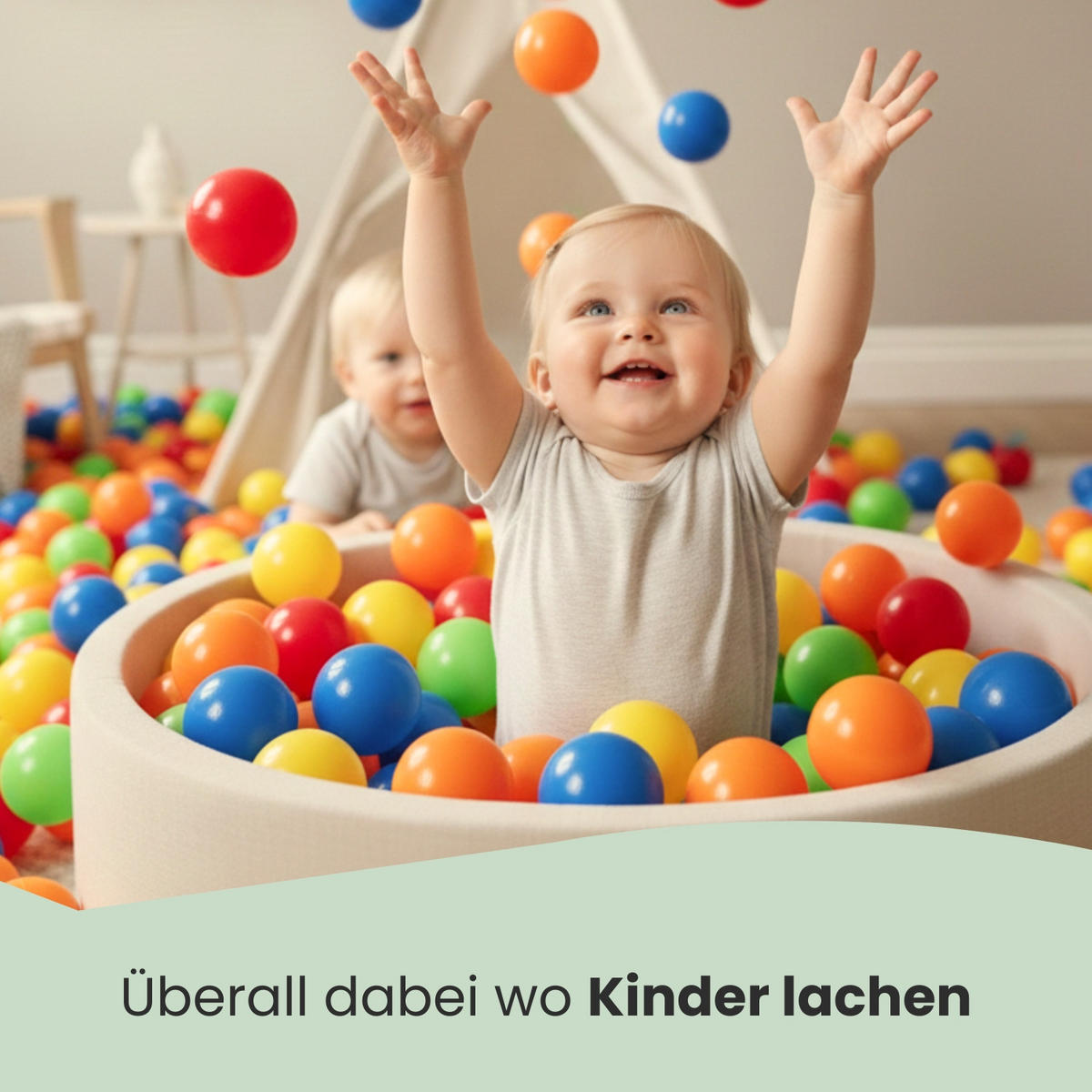 BÄLLEBAD-BÄLLE 100 Stück, bunt, 6 cm - Multicolor, Kunststoff (6/6/6cm) - Littletom