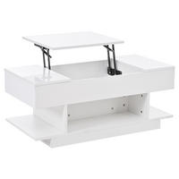 STOLIĆ ZA SPAVACU SOBU 98x46x40cm s podiznom pločom stola, bijela - bijela, drvni materijal (98/45/40cm) - KOMHTOM