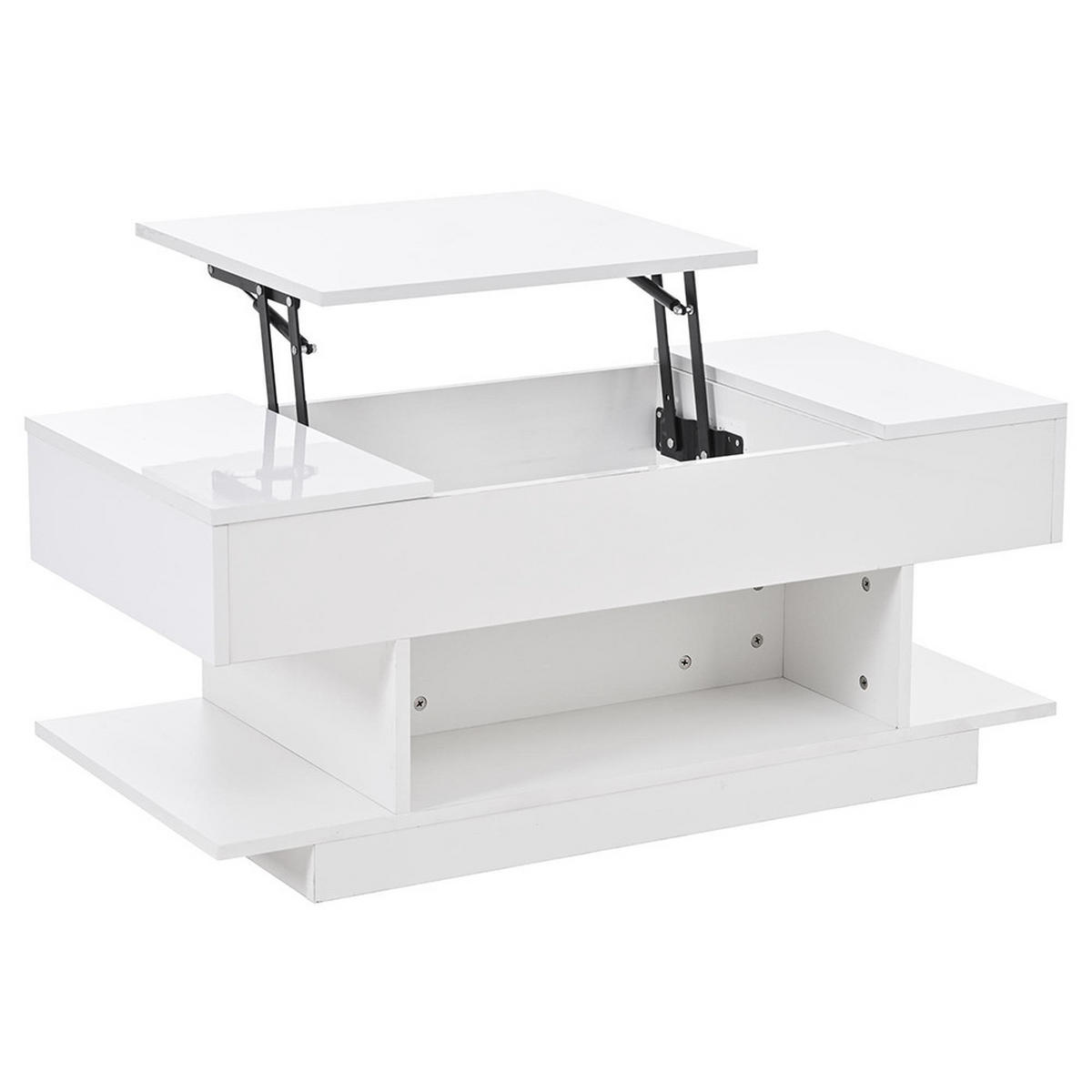 STOLIĆ ZA SPAVACU SOBU 98x46x40cm s podiznom pločom stola, bijela - bijela, drvni materijal (98/45/40cm) - KOMHTOM