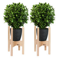 BLUMENSTÄNDER, Tannenholz, Naturholz - Naturfarben, Holz (24/35.4/24cm) - Outsunny